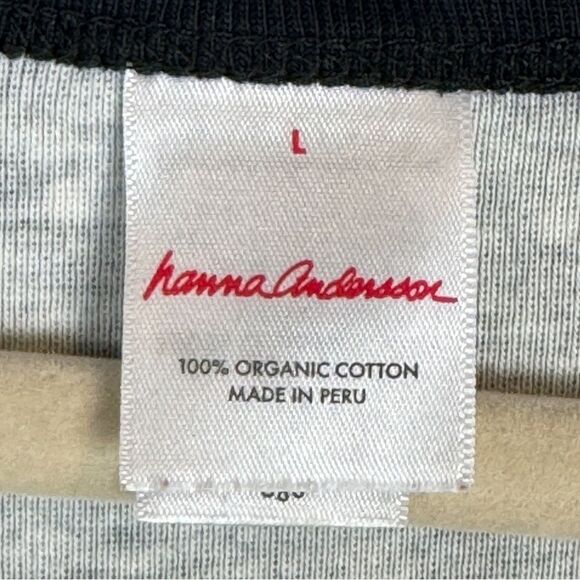 Hanna Andersson Organic Cotton Heritage Fairisle Black Pajama Top L - Picture 2 of 6